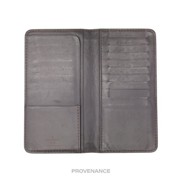 🔴 Louis Vuitton Long Wallet - Utah Brown Leather - Picture 6 of 8